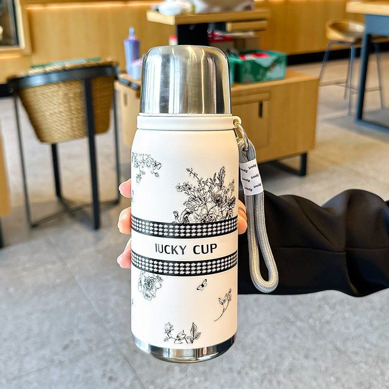 栀子花保温水杯女士316不锈钢高颜值茶水分离泡茶杯显温学生杯子,餐饮具,保冷/保温杯,淘宝优惠券,粉丝福利购,淘宝优惠卷