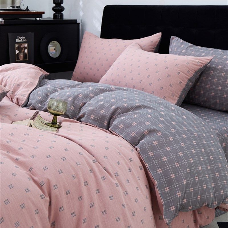 A类纯棉双层纱被套单件色织提花双面100全棉纱布被罩四季床品套件,床上用品,被套,淘宝优惠券,粉丝福利购,淘宝优惠卷