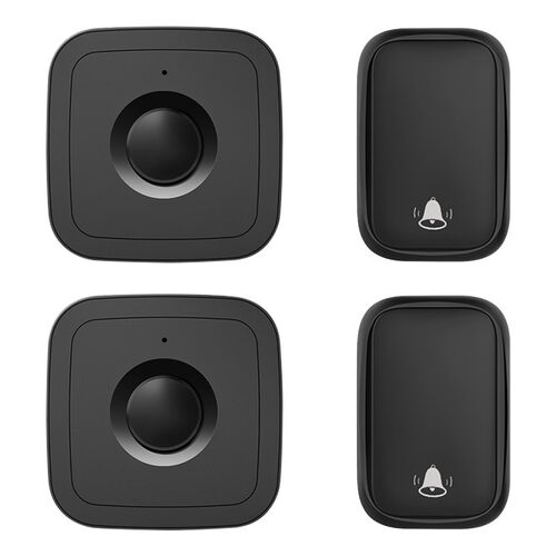 门铃无线家用二拖二超远距离遥控智能门I玲防水门铃不用电池自发