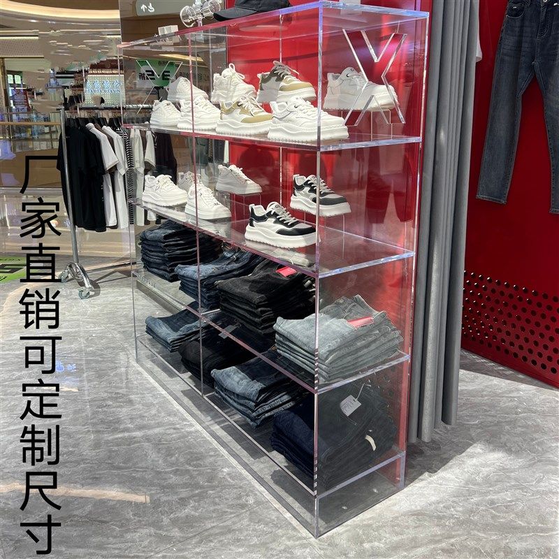 亚克力鞋架服饰j陈列柜透明架展示柜包包架子店铺专用货架置物货