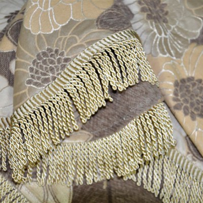 大气奢华加厚沙发巾能沙发套大花沙发罩全盖现代欧式满庭芳咖色