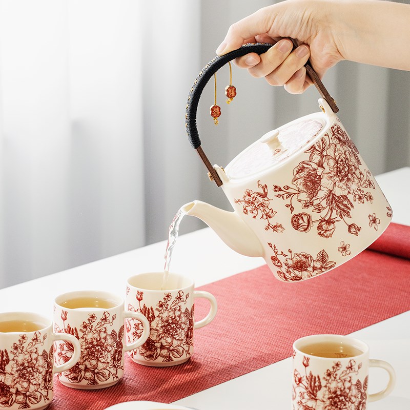 新婚礼物送新娘新人高级实用结婚订婚送闺蜜茶具水壶套装生日礼品