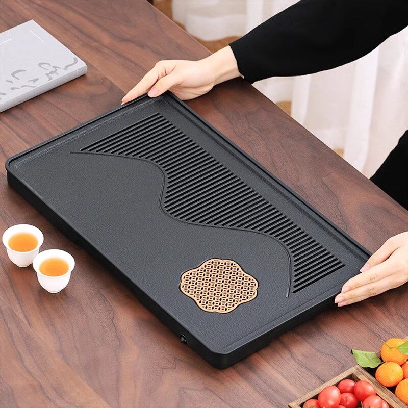 茶盘小型家用简约排水储水2025新款仿乌L金石干泡台功夫茶具茶托