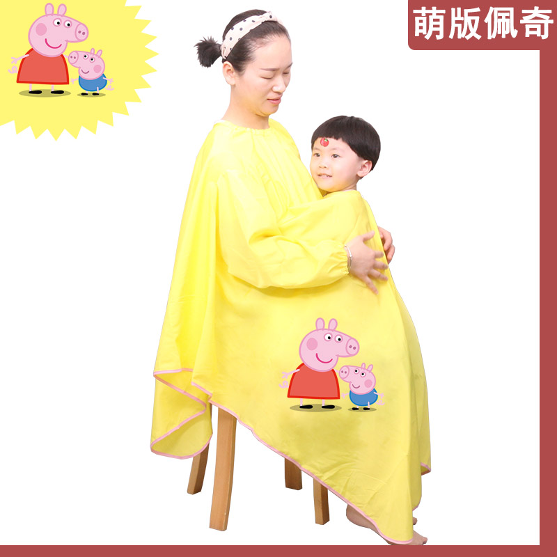 韩国连体宝宝剪发围布r 新生儿理发用围布 幼儿剃头不沾发围布