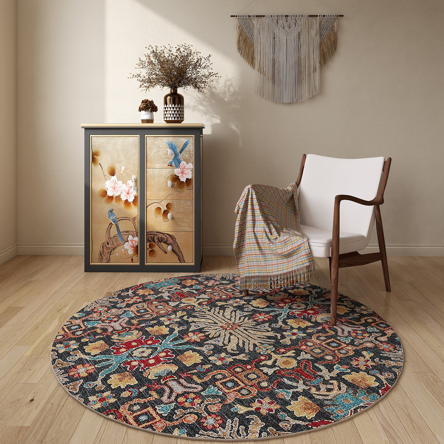 圆形书房转椅地毯客厅防滑耐磨地垫保护垫子办公电脑椅卧室床边毯,居家布艺,地毯,淘宝优惠券,粉丝福利购,淘宝优惠卷