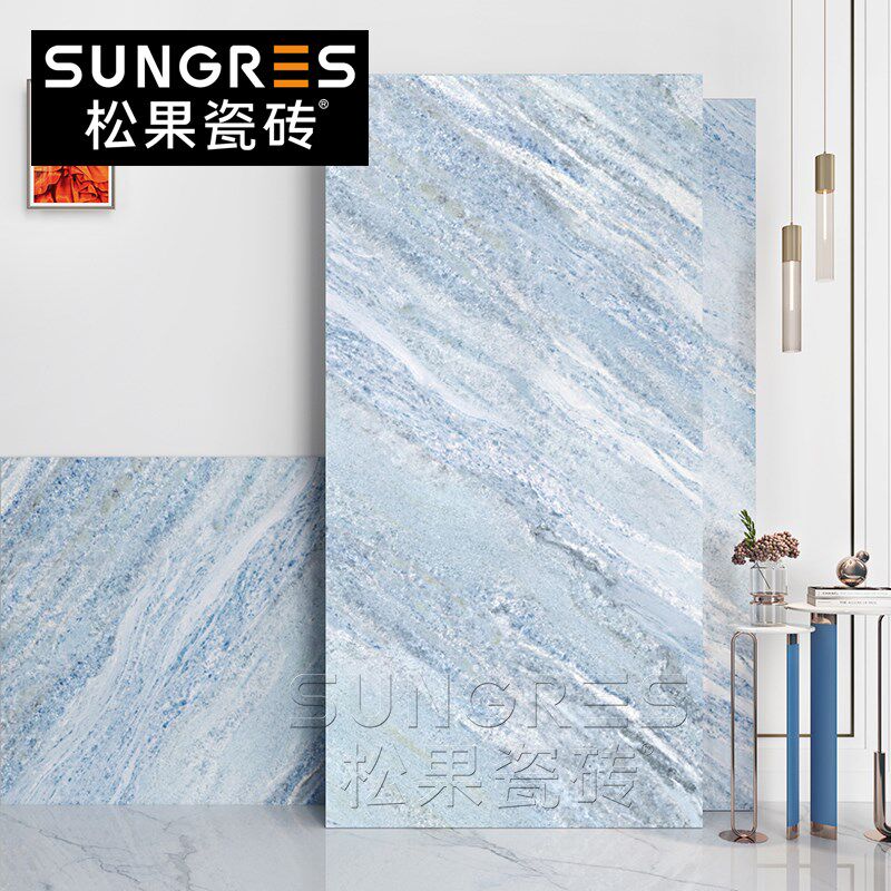 简约蓝水晶哑光仿古砖大理石瓷砖客厅地砖卫生间厨房墙砖6V00 120