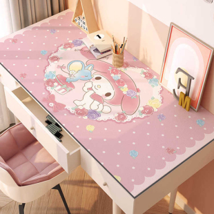 小学生学习宿舍免洗皮革儿童书桌垫办公电脑写字台专W用桌布保护