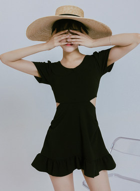 日光之下-W小调连体遮肚显瘦裙式保守游泳衣L泳装女2021新款夏仙