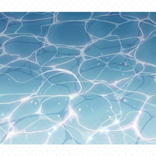 手账胶带造景粼粼波光和纸装饰湖水蓝色系手帐素材整卷非分装贴纸