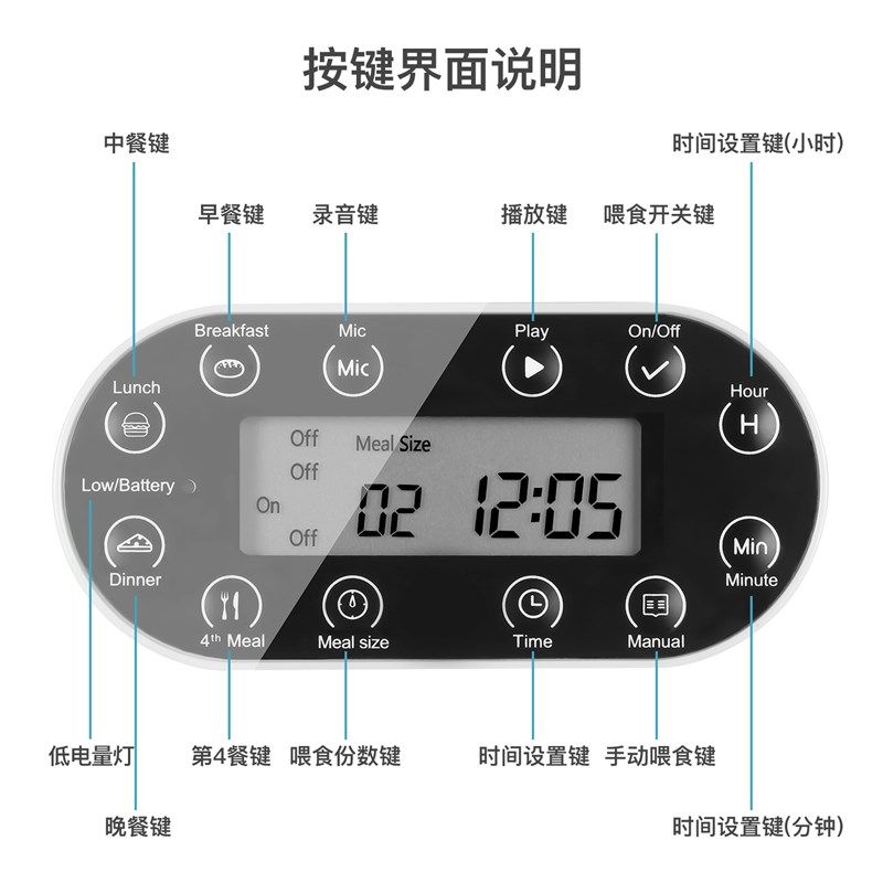 宠物喂食器智能宠物喂食器猫狗投食器定时定量智能喂养器