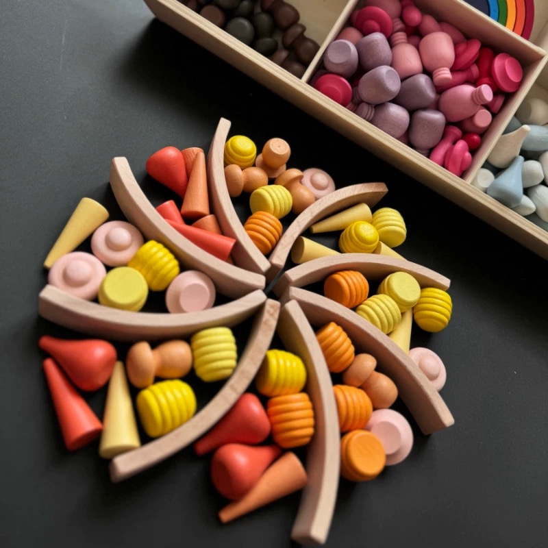 迷你彩虹精灵盒小可爱积木