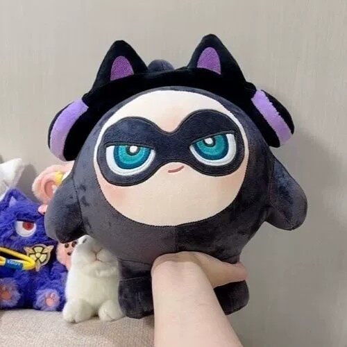 抖音爆款可爱蛋仔派对潮玩蛋小黑28cm毛绒公仔玩具抱枕送朋友闺蜜