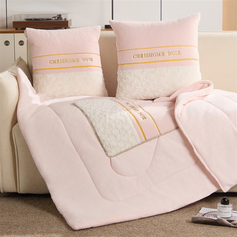 牛奶绒抱枕被子两用加厚午睡枕头被办公室宿舍沙S发靠垫客厅二合