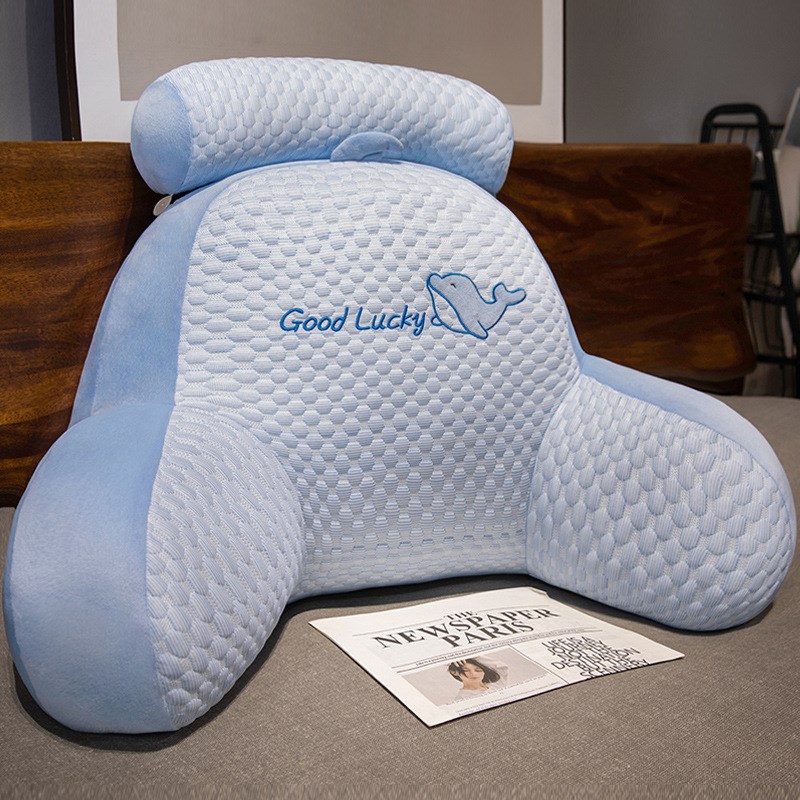 燕乐冰豆a豆靠枕床头沙发靠垫办公室护腰大靠背女生床上睡觉抱枕