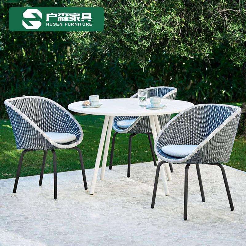 简约休闲花园藤椅茶几家具户外室外阳台桌椅圆藤北欧庭院露天组合