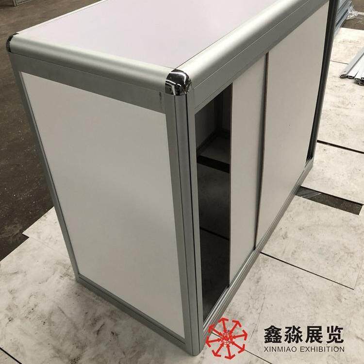 会展折叠桌 展览会简易前台桌折叠款咨询桌 铝合金折叠桌生产厂家