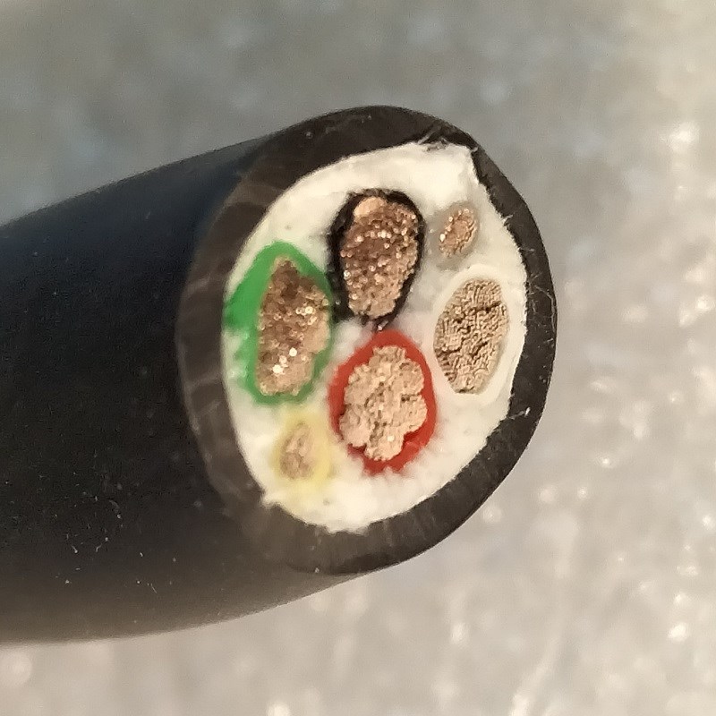 进口日立6芯4x2+2x0.5平方电缆线伺服电机拖链机械手特氟龙高柔性图片