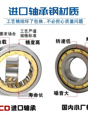 日本进口ZCD轴承NU2224NU2226NU2228NU2230NU2232NU2234 E EM圆柱