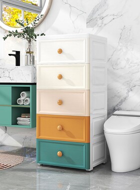 26/36/46cm欧式夹缝收纳柜抽屉式厨房置物架卫生间储物柜子五斗柜