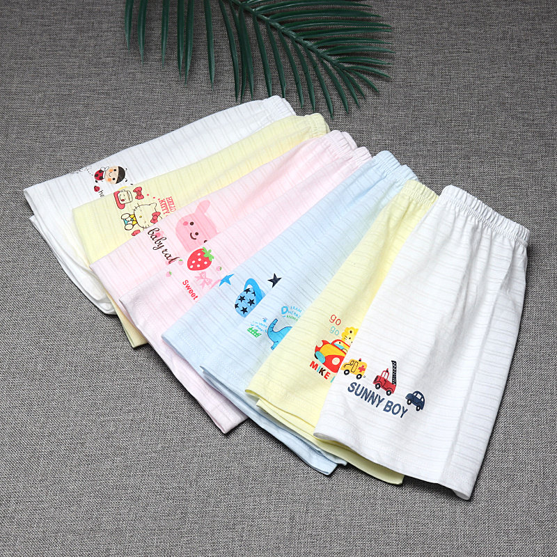 2件装无荧光竹节棉儿童短裤 男女宝宝纯棉薄款宽松版透气五分裤夏,童装/婴儿装/亲子装,裤子,淘宝优惠券,粉丝福利购,淘宝优惠卷