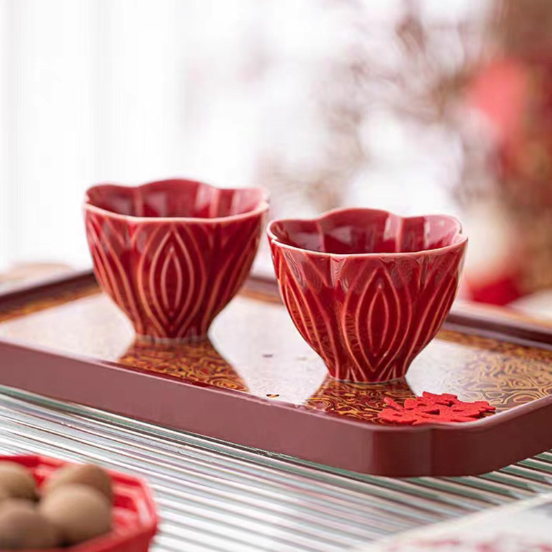 结婚敬茶杯套装花瓣茶杯新人改口敬茶敬酒茶杯茶托高档备婚用品,节庆用品/礼品,喜碗/敬茶杯,淘宝优惠券,粉丝福利购,淘宝优惠卷