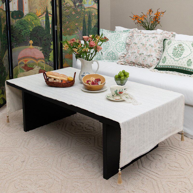 蕾丝桌布法式茶几台布米色全棉绣花现代简约电视柜盖布盖巾防尘布,居家布艺,茶几垫,淘宝优惠券,粉丝福利购,淘宝优惠卷