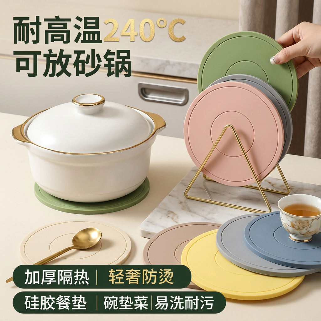 硅胶餐垫隔热防烫高级轻奢家用