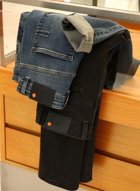 意式高端!柜6900n!酵洗四面弹!男士时尚简约百搭小直筒牛仔长裤