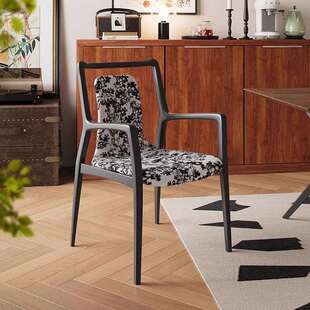 法式复古实木白蜡木餐椅设计师款单椅中古风艺术靠背扶手椅螳螂椅