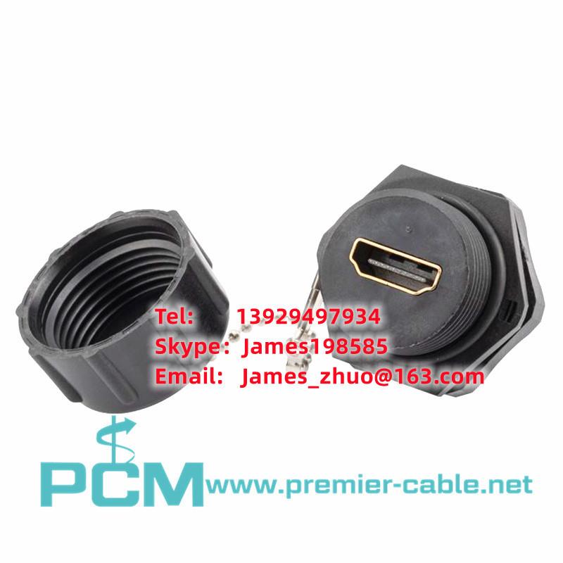 IP68防水面板安装HDMI高速耦合器