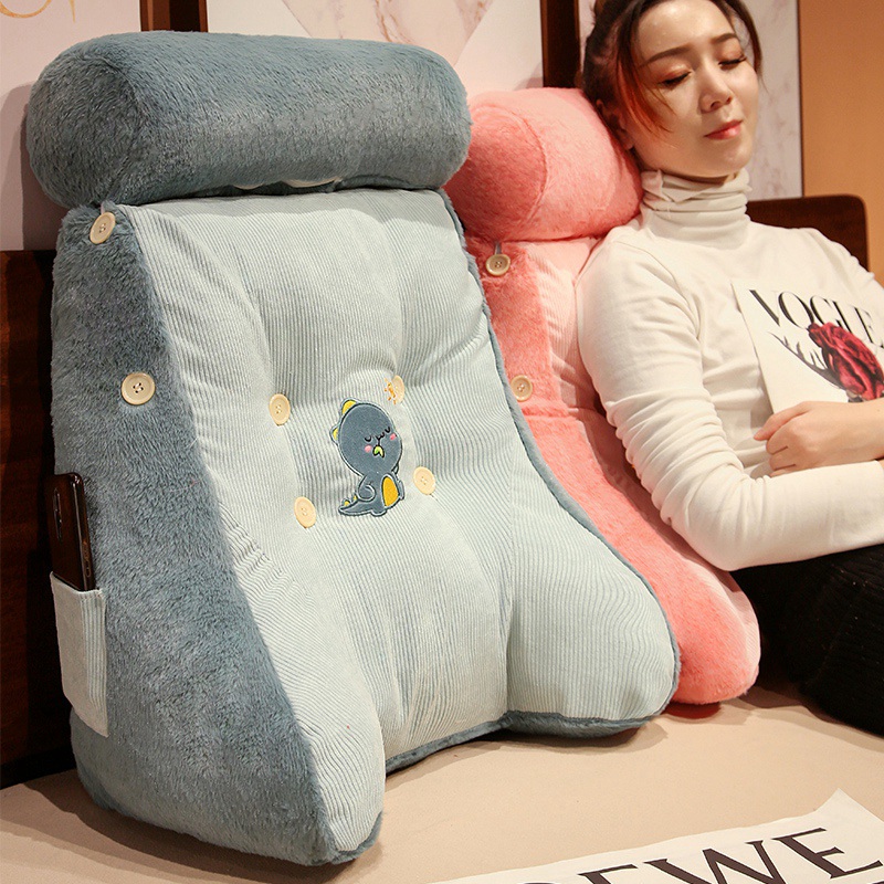 床头靠枕抱枕靠垫软包大靠背垫沙发床上读书睡觉护腰护颈三角枕头