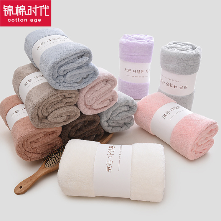 成人酒店儿童抹胸珊瑚绒浴巾吸水