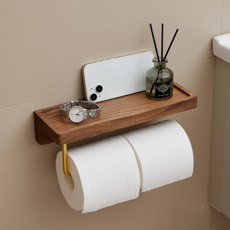胡桃木卫生间厕纸盒浴室纸巾架卷纸架卫生纸置物架壁挂厕所纸巾盒,家庭/个人清洁工具,卷纸器/纸巾架,淘宝优惠券,粉丝福利购,淘宝优惠卷