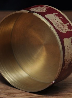 彩铜五牛烟灰缸摆件中式烟缸家居客厅茶几办公室装饰品乔迁礼品