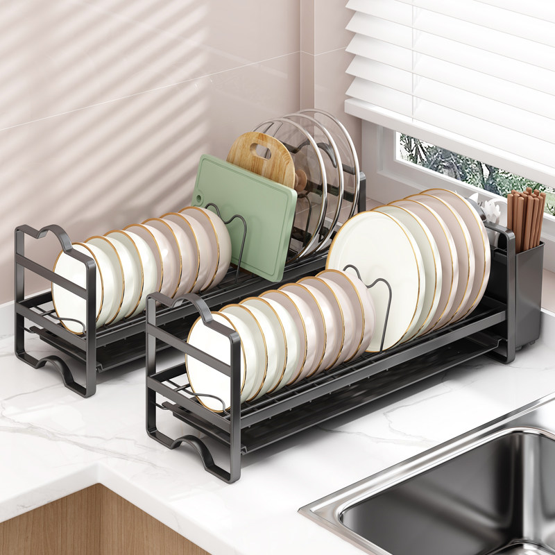 窗台窄边款碗碟碗盘厨房置物收纳架不锈钢橱柜内小型盘子沥水碗架,厨房/烹饪用具,碗架,淘宝优惠券,粉丝福利购,淘宝优惠卷