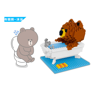 小颗粒微粒卡通积木 益智儿童拼插拼装玩具 儿童X节男女孩礼物