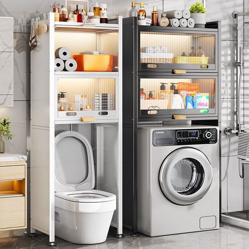 洗衣机置物架子滚筒波轮化妆室马桶架上方厕所家用阳台马桶收纳柜