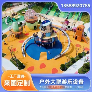 户外大型儿童游乐设备定制幼儿园不锈钢组合滑滑梯无动力游乐设施