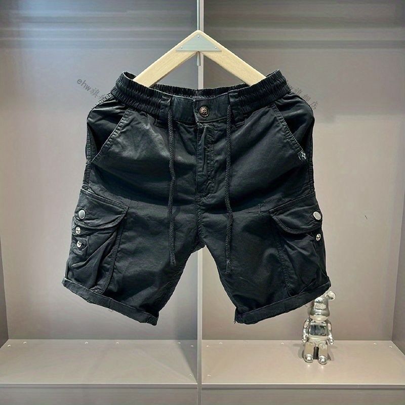 休闲短裤男夏季新款宽松男士五分裤运动纯棉直筒中裤日系工装裤子,男装,短裤,淘宝优惠券,粉丝福利购,淘宝优惠卷