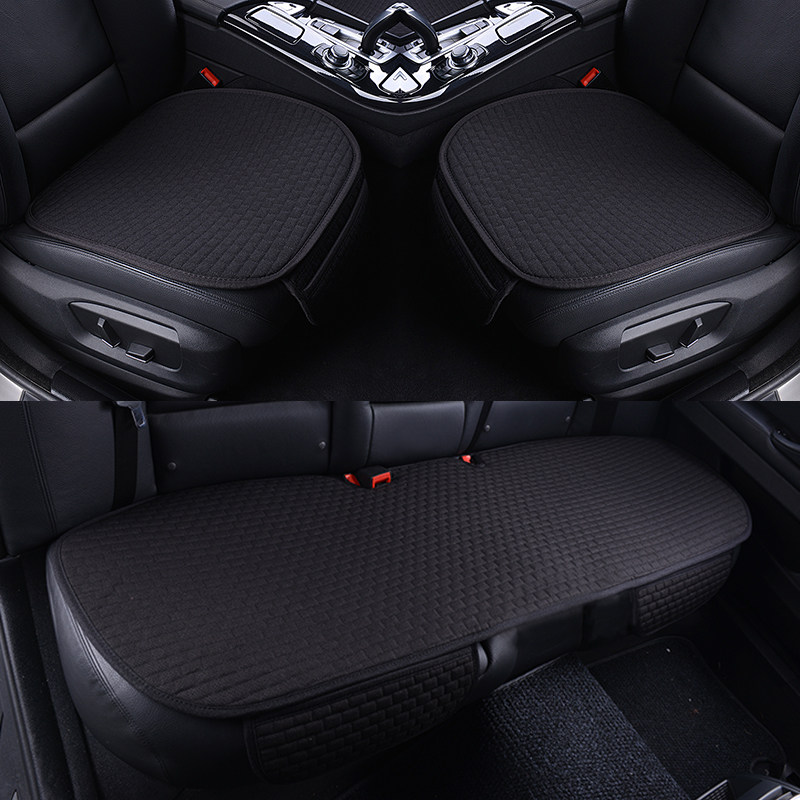 汽车坐垫无靠背车座垫p单片四季通用三件套冬季座套亚麻车垫子后