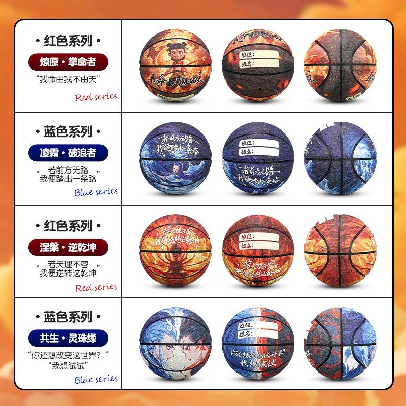 哪咤儿童篮e球4号幼儿园5号学生专用体能训练青少年7号耐磨PU蓝球