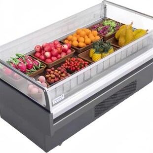 超市水果保鲜柜风冷商用卧式果蔬冷藏展示柜果切风幕柜敞开式冰柜