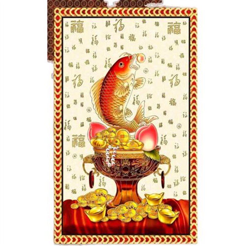 新款玄关瓷砖画摇钱树屏风画背景墙花砖过道拼花砖个性壁画砖抛晶