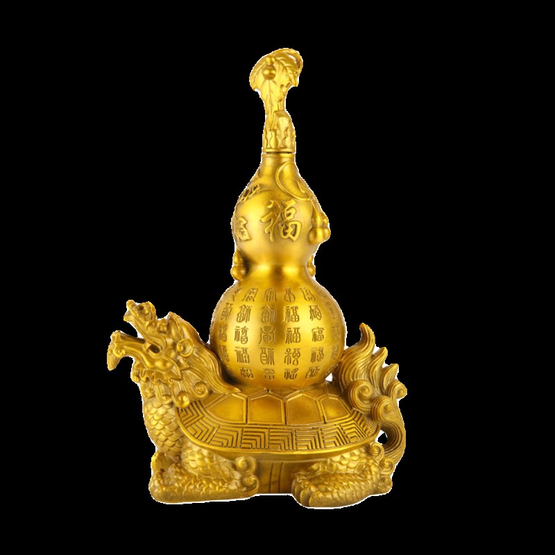 铜制玄灵护岁龙龟摆件福禄葫芦龙龟家居办公室乔迁搬家开业工艺品