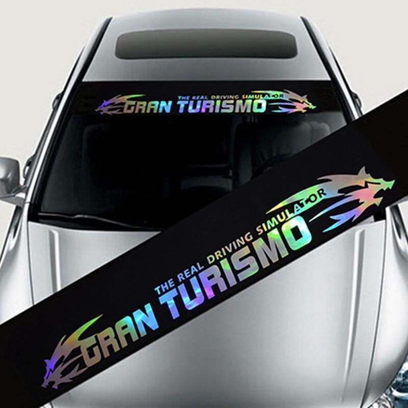 汽车前档车贴前挡风玻璃遮阳贴纸后挡风玻璃汽车七彩装饰用品贴膜