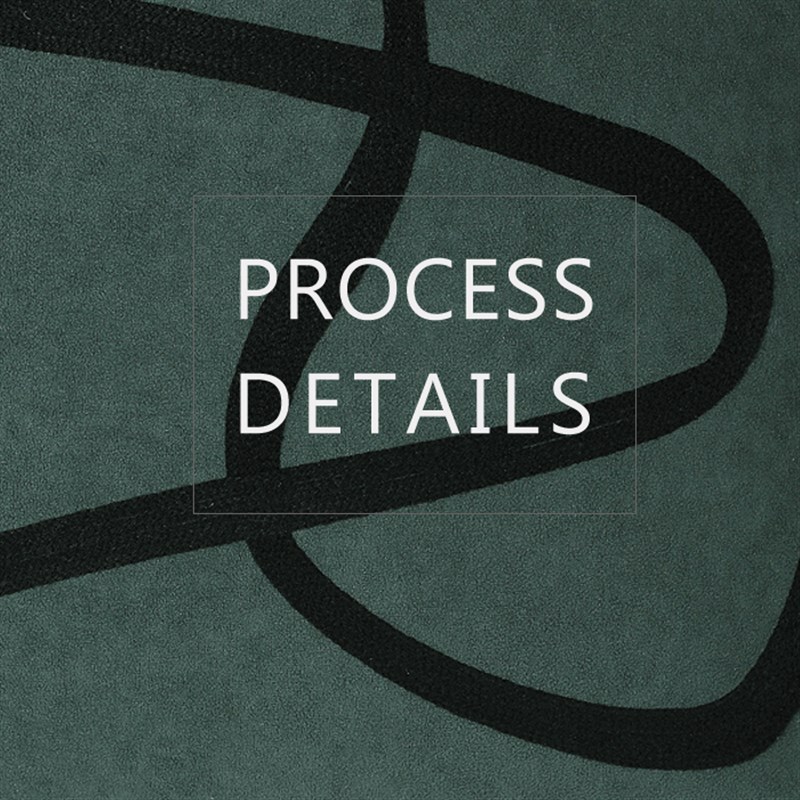 简约现代客厅沙发靠垫靠包抱枕墨绿色抽象线条绣花靠枕样板房方枕