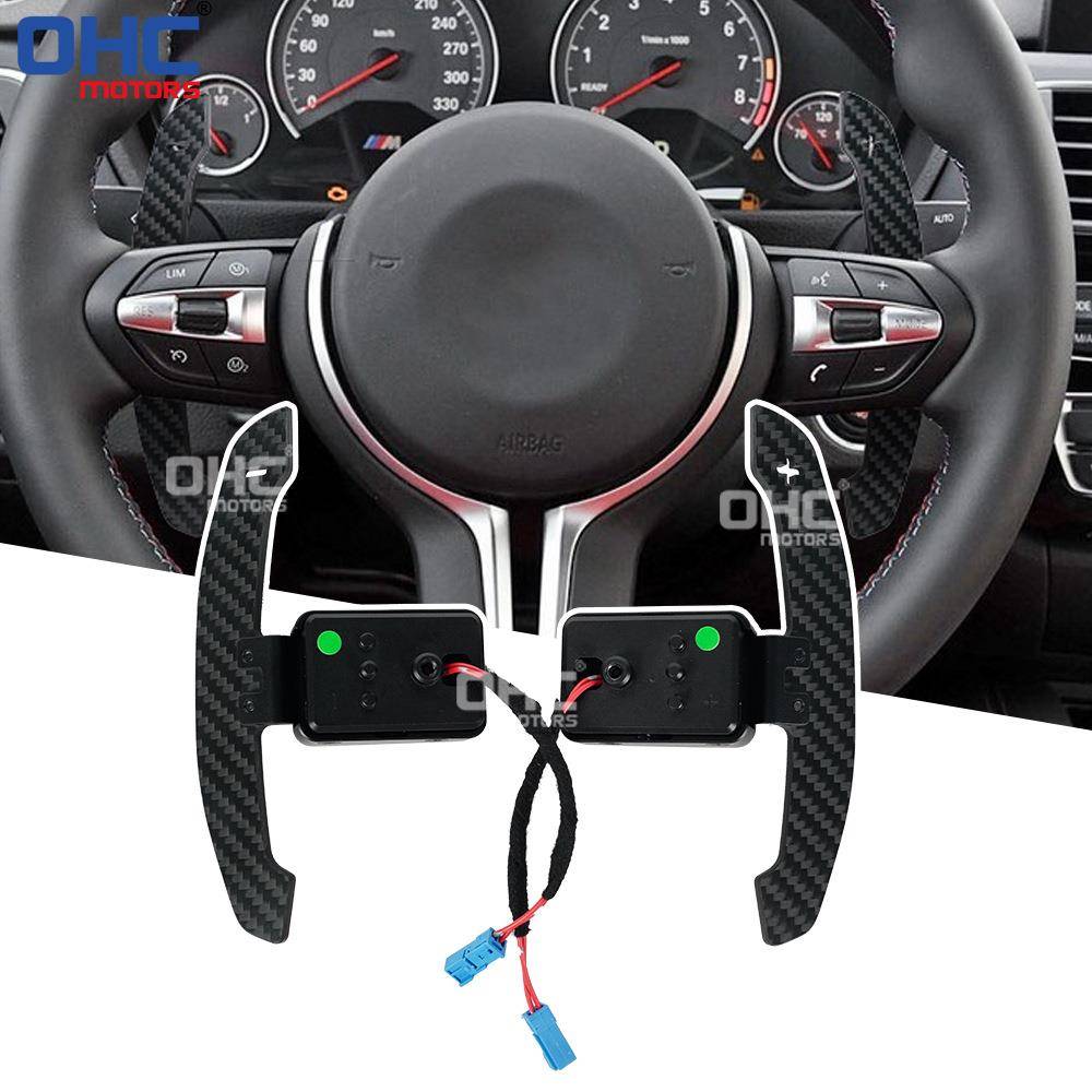 跨境热销适用宝马FG底盘1234系M2M3M4真碳纤维磁吸方向盘换挡拨片