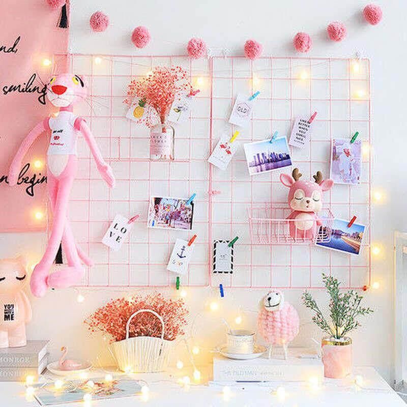 网格照片墙上装饰麻绳夹子悬挂无痕钉少女心房间布置寝室相框挂墙,家居饰品,照片墙,淘宝优惠券,粉丝福利购,淘宝优惠卷