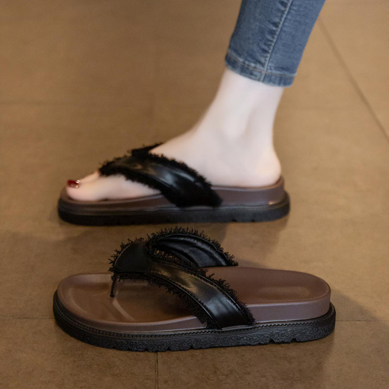 网红时尚人字拖女夏季外穿2024新款踩屎感凉拖鞋平底休闲沙滩凉鞋,女鞋,人字拖,淘宝优惠券,粉丝福利购,淘宝优惠卷