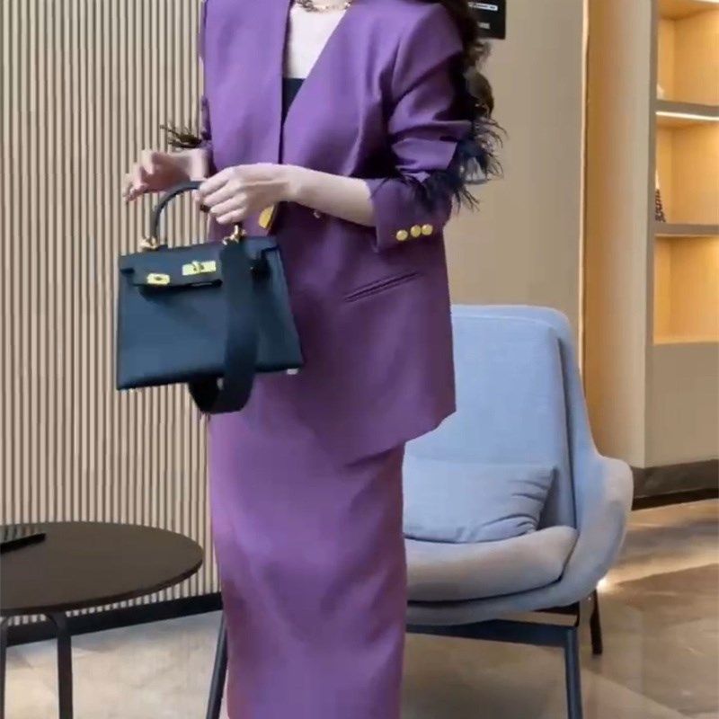 职场范通勤西装两件套女2024年秋季新款韩版休闲宽松西服+半身裙,女装/女士精品,时尚套装,淘宝优惠券,粉丝福利购,淘宝优惠卷